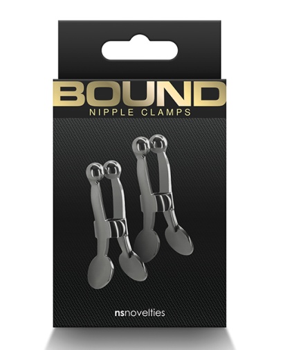 NS Novelties - Bound C1 Nipple Clamps - Gunmetal photo