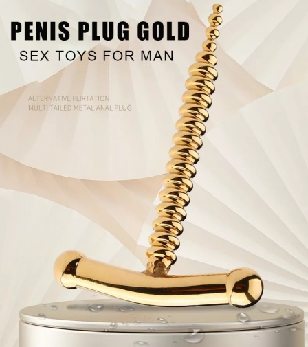 MT - Spiral Urethral Rod - Gold photo