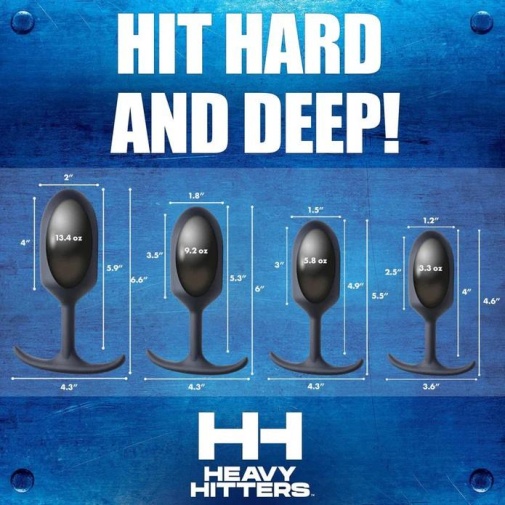 Heavy Hitters - 增重型後庭塞 加大碼 - 黑色 照片
