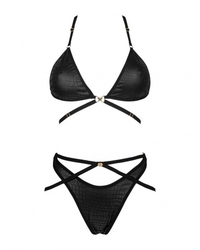 Obsessive - Cobra Nive Set - Black - S/M photo