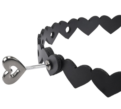 Sex&Mischief - Heart Day Collar - Black photo
