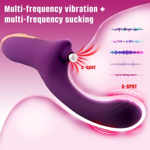 Secwell - Magic Sucking Vibrator - Purple photo