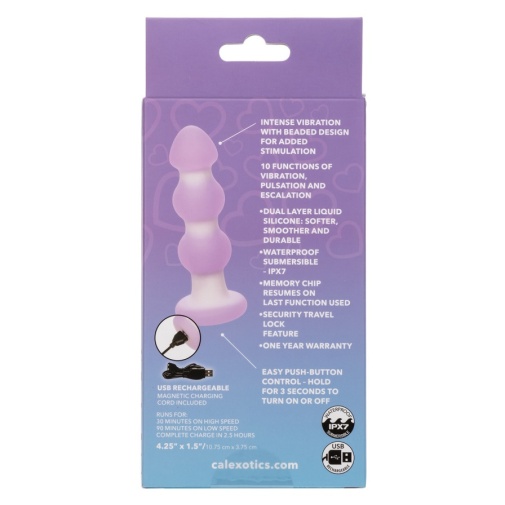 CEN - Lavender Haze Beaded Vibro Plug - Purple photo