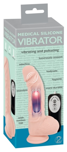 Medical Silicone - Pulsating Dildo w Remote photo