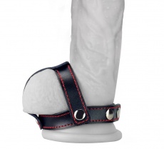 Lovetoy - Bondage Fetish Cock Ring w Ball Divider - Black photo