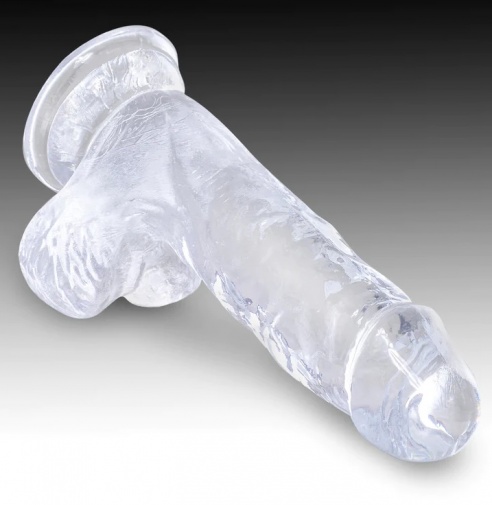 King Cock - 5" Cock w Balls - Clear photo