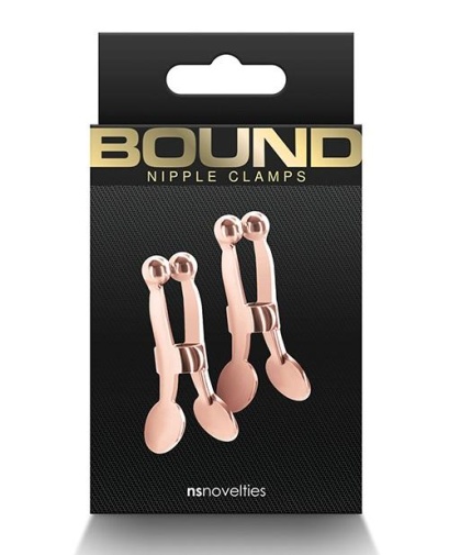 NS Novelties - Bound C1 Nipple Clamps - Rose Gold photo