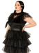 Leg Avenue - Raving Rebel Costume - Black - 1X-2X 照片