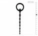 Sinner Gear - Silicone Penis Plug w Pull Ring - Black photo-4
