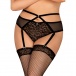 Obsessive - Jagueria Garter Belt - Black - 4XL/5XL photo