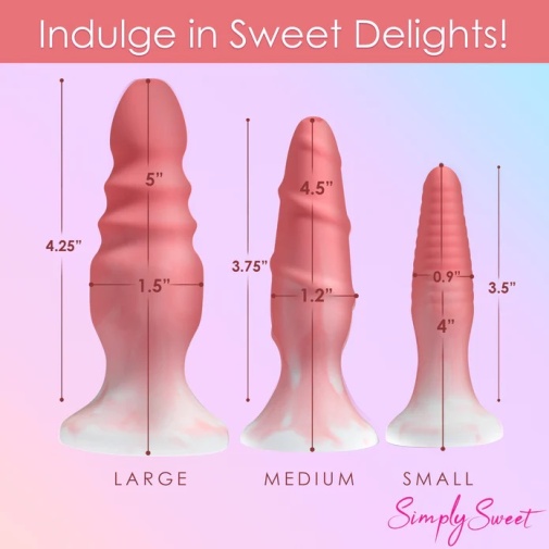 Simply Sweet - 後庭塞三件裝 - 粉紅色 照片