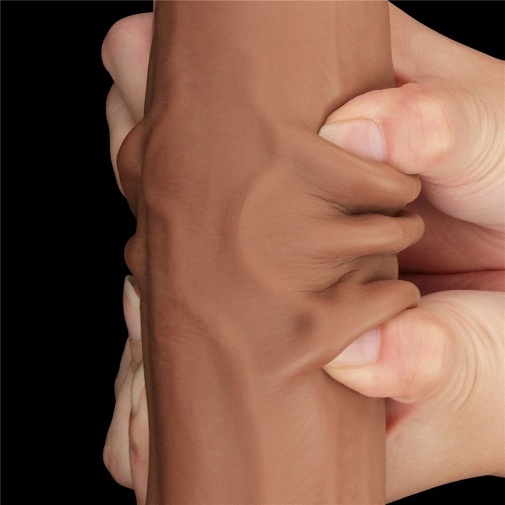 Lovetoy - 11.5" Sliding Skin Dildo - Brown 照片