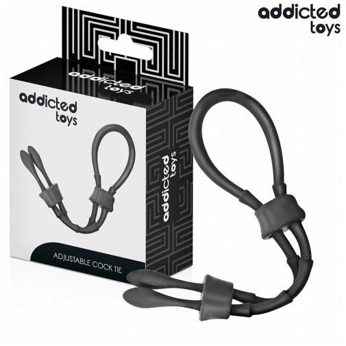 Addicted Toys - 可調整套索陰莖環 - 黑色 照片