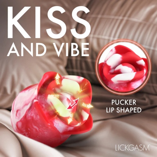 Lickgasm - Sweet Kiss 阴蒂刺激器 - 红白混色 照片