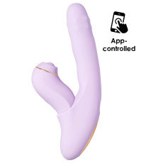 SVAKOM - DuoGlow APP Thrusting Vibrator - Pastel Lilac photo
