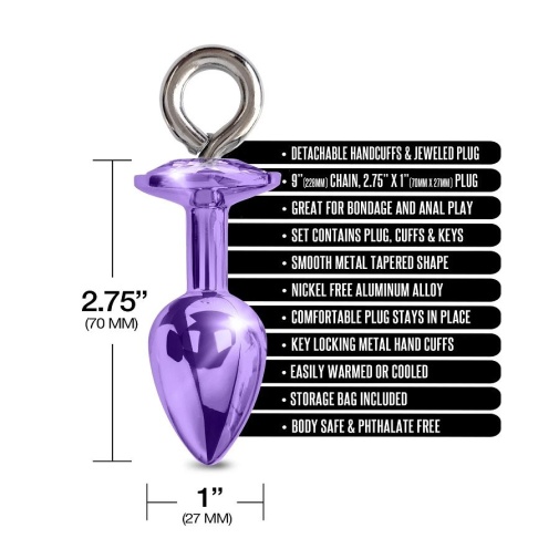 Nixie - Metal Plug w Fur Cuffs - Purple photo