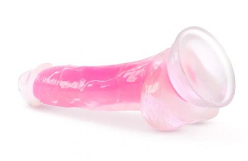 Neo Elite - Glow in the Dark Paradise Dildo 19cm - Neon Pink photo
