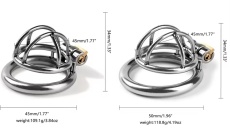 MT - Mini Chastity Cage 45mm - Silver photo