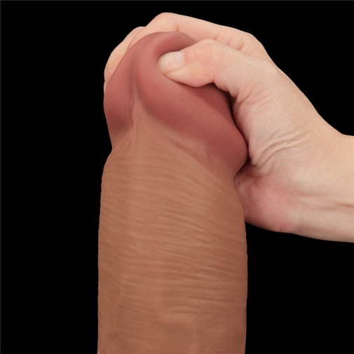 Lovetoy - 14" Sliding Skin Dildo - Brown 照片