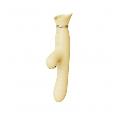 Zalo - Rose Thruster Rabbit Vibrator - Lemon Yellow photo