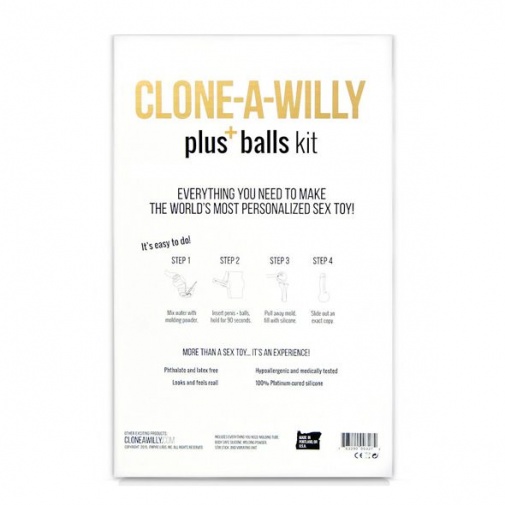 Clone A Willy - 陰莖睪丸倒模套裝 - 膚色 照片