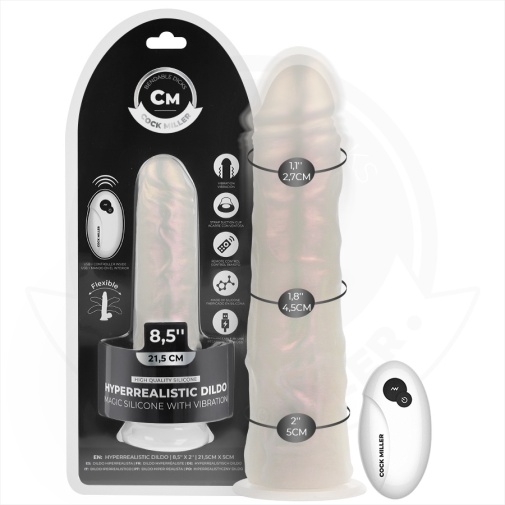 Cock Miller - 21.5cm 可遥控 发光震动假阳具 - 珍珠色 照片