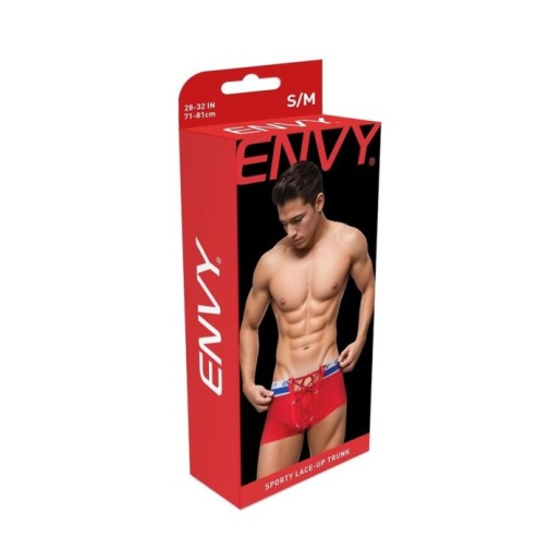 Envy - Sporty Lace-Up Trunk - Red - S/M photo