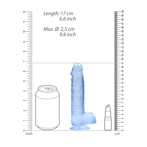 RealRock - 6" Realistic Dildo w Balls - Blue photo