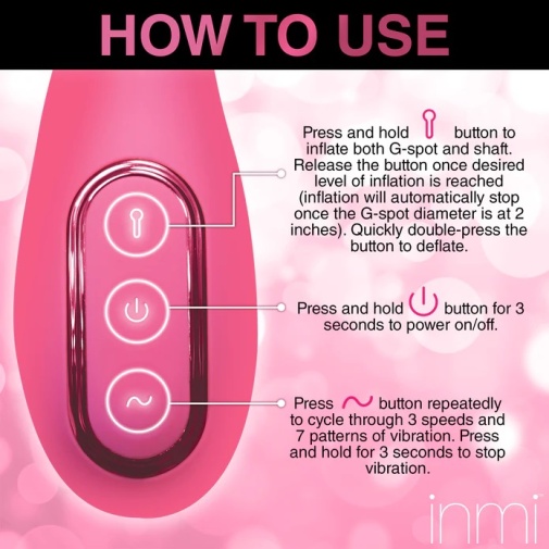 Inmi - Extreme-G Inflating Vibrator - Pink photo