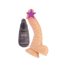 Chisa - 7.8" Vibro Dildo #01 w Remote - Flesh photo