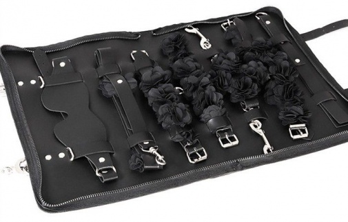 MT - Flower Bondage Set w Hand Bag - Black photo