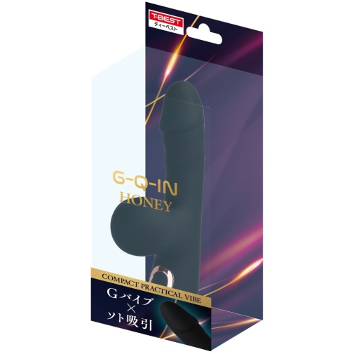 T-Best - G-Q-In Honey Rabbit Vibrator - Black photo