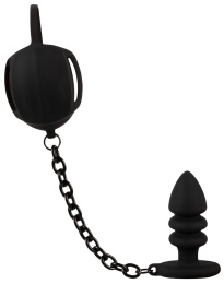 Black Velvets - Ball Cage w Butt Plug photo