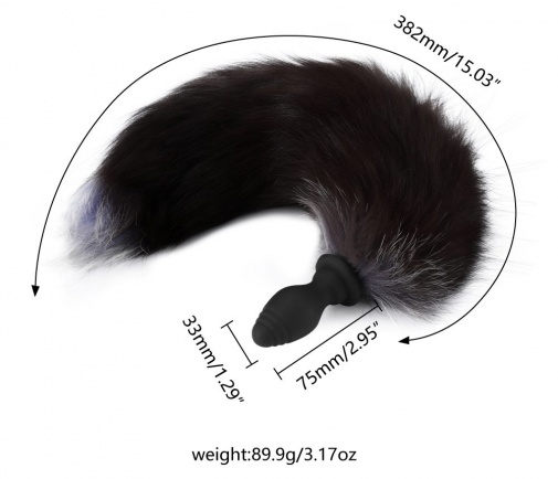 MT - Vibro Fox Tail Plug - Black photo