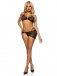 Leg Avenue - Rhinestone 3pcs Set - Black - M photo-4