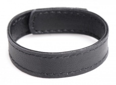 Strict - Leather Velcro Cock Ring - Black photo