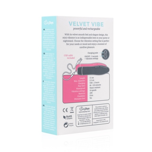 Easytoys - Velvet 子弹型震蛋 - 黑色 照片