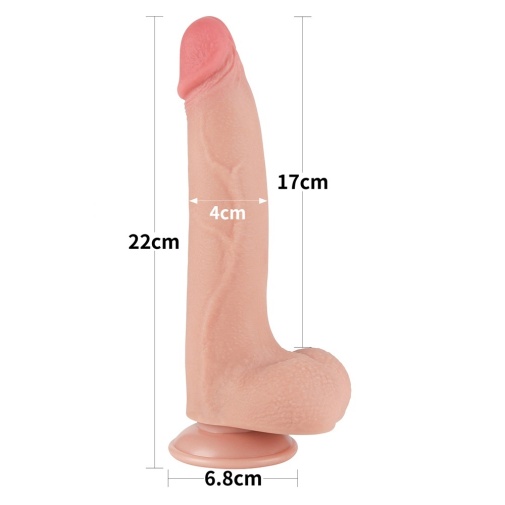 Lovetoy - 8.5" 带包皮仿真阳具 - 肉色 照片