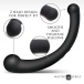 Master Series - Vibra-Crescent Double Dildo - Black photo-4