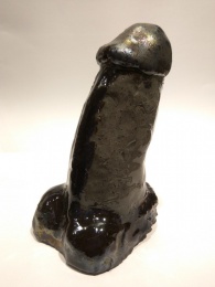 Big Black Erected Phallus Sculpture photo