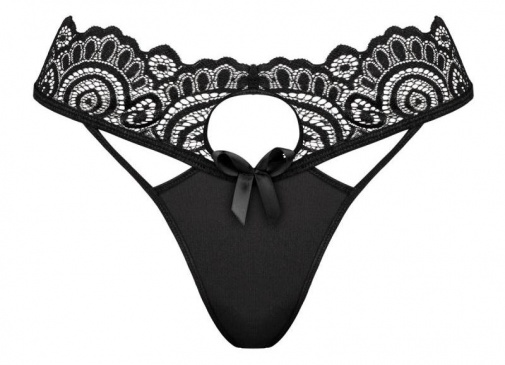 Underneath - Coco Thong Set 3 pcs - Black - S/M photo