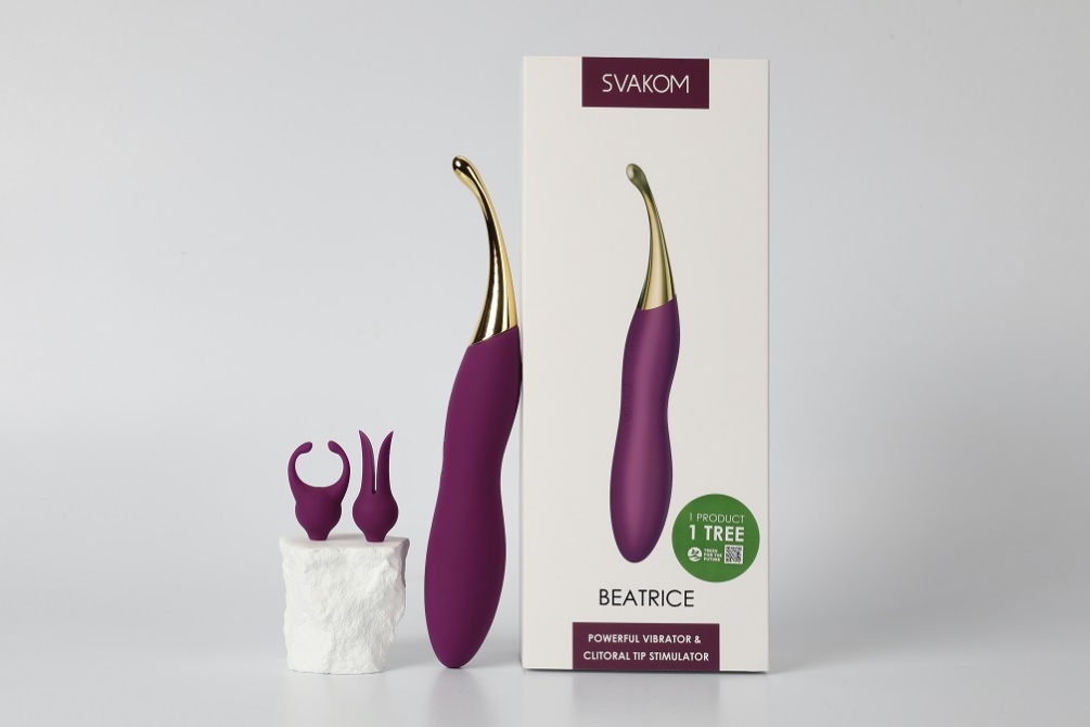 Beatrice offers a wide range of pleasure with it's interchan... SVAKOM - Beatrice G-Spot Vibrator - Violet photo-11