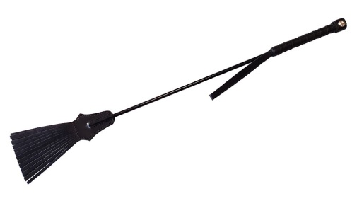 Rouge - Leather Tasselled Riding Crop - Black photo