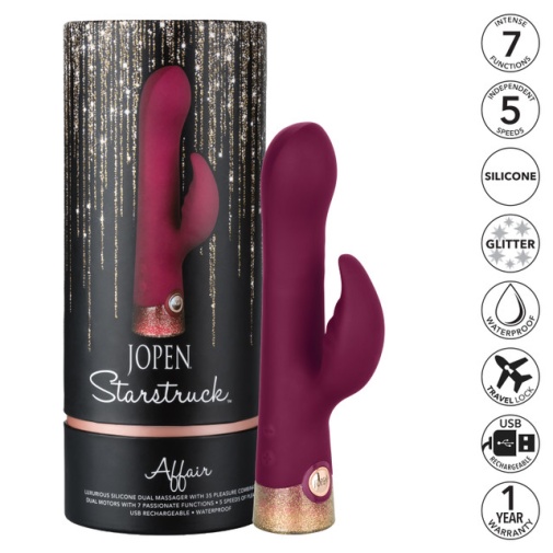 CEN - Jopen Starstruck Affair 旋转式双端兔子震动器 - 紫色 照片