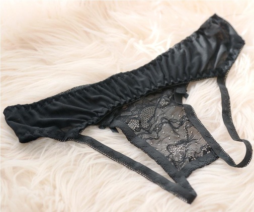 Crescente - Dolce Open Panties DL_016 - Black photo