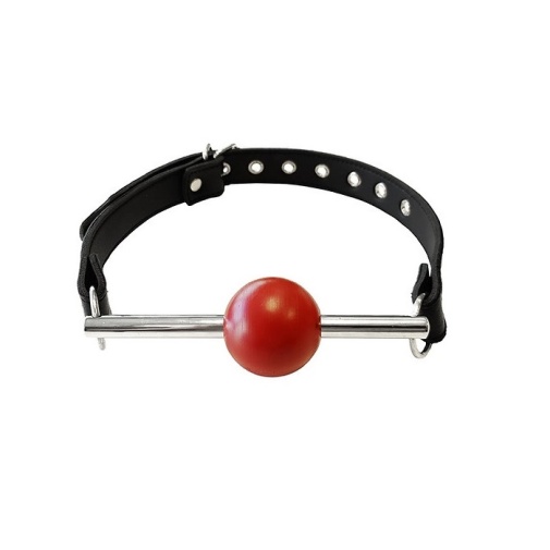 Rouge - Leather Ball Gag w Removable Ball photo