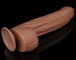 Lovetoy - 12" Sliding Skin Dildo - Brown 照片-9