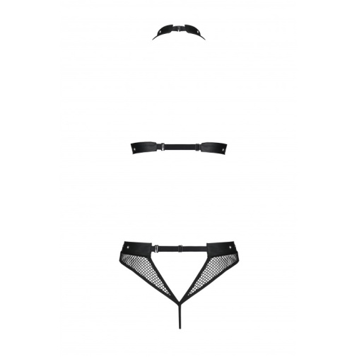 Passion - Moonlight Crotchless Set - Black - L/XL photo