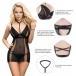 Ohyeah - Elegant Babydoll w Neck Ring - Black - XL photo-4