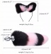 MT - Tail Plug w Cat Ears - Red/White photo-2